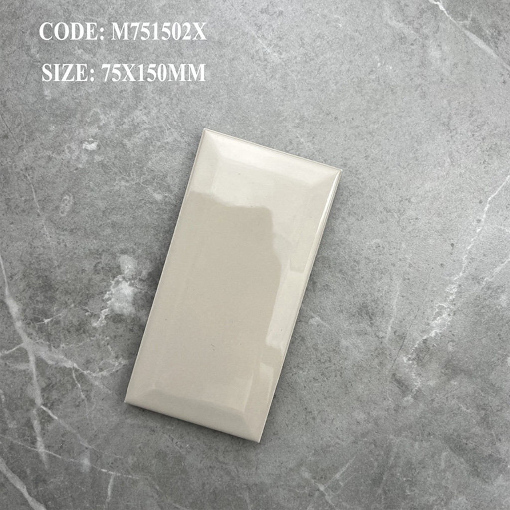 Bảng màu gạch thẻ ceramic 75x150mm với chín tông màu