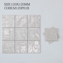 Viên gạch ceramic 120x120mm chụp chính diện trên nền sáng