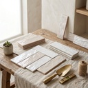 Hai màu trắng và be của gạch ceramic 65x200mm