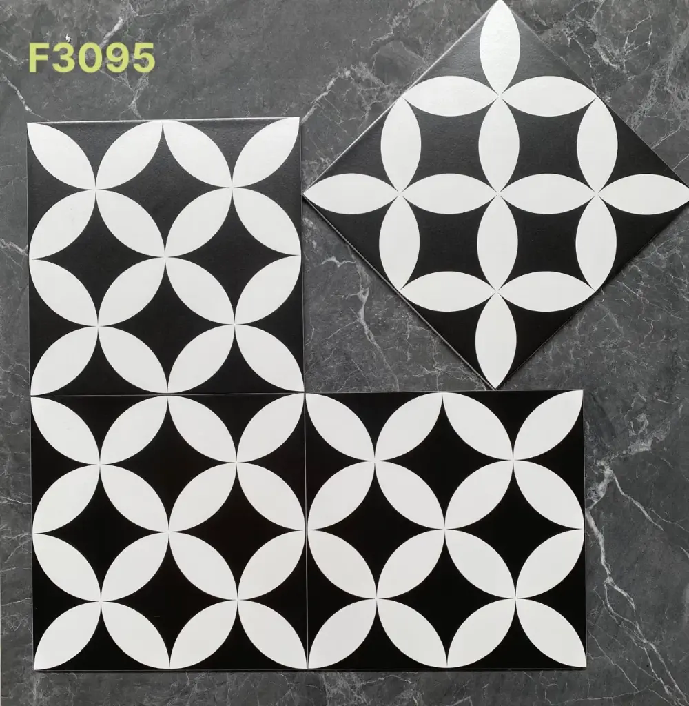 Gạch bông TQ, KT 300x300 mm, Xương Porcelain mặt mờ mã F30095 (1h/11m/1v)