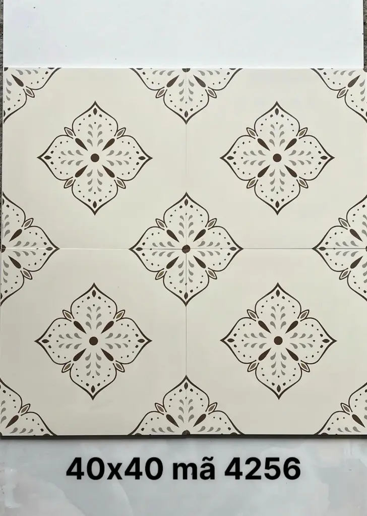 Gạch bông TQ, KT 400x400 mm, Xương Porcelain mặt mờ mã FG4256