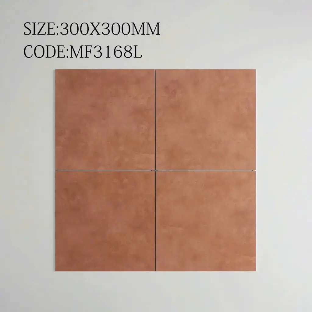 Gạch bông giả cổ TQ, KT 300x300 mm Xương porcelain mặt mờ, mã MF3168L (30891) (1h/1m/11v)