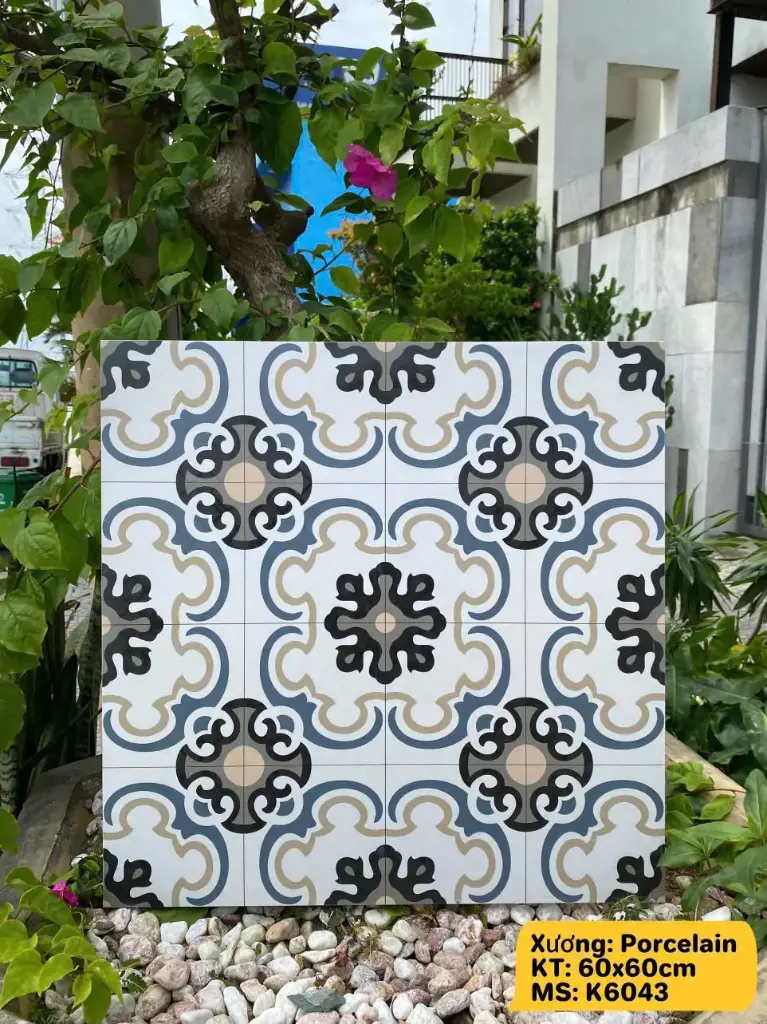 Gạch bông men KT 600x600mm mã K6043
