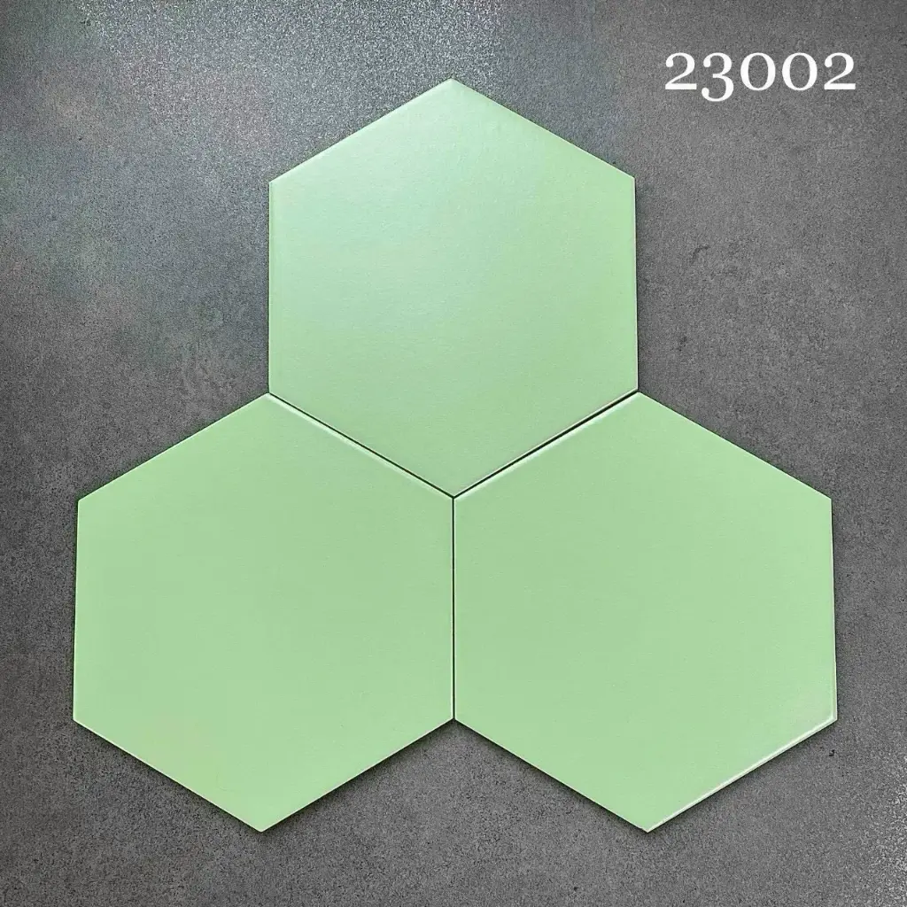 Gạch lục giác xanh lá men mờ 200x230x115mm mã M23206