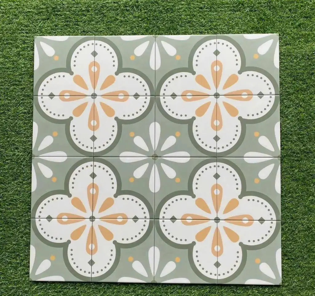 Gạch bông TQ, KT 200x200 mm, Xương Porcelain mặt mờ mã MHB115