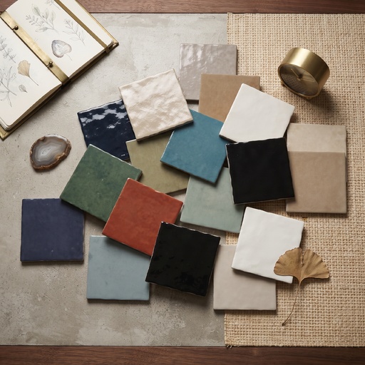 Gạch porcelain 100x100mm zellige men bóng và mờ VIVID Series