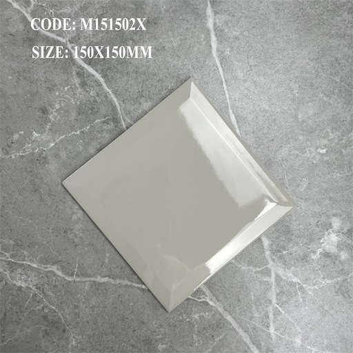 Gạch thẻ ceramic 150x150mm vát cạnh men bóng và mờ