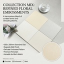Gạch porcelain 200x200mm mờ dập nổi hoạ tiết hoa cạnh tự nhiên