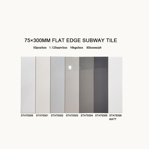 Gạch thẻ ceramic 75x150mm men bóng chống thấm sản xuất Việt Nam